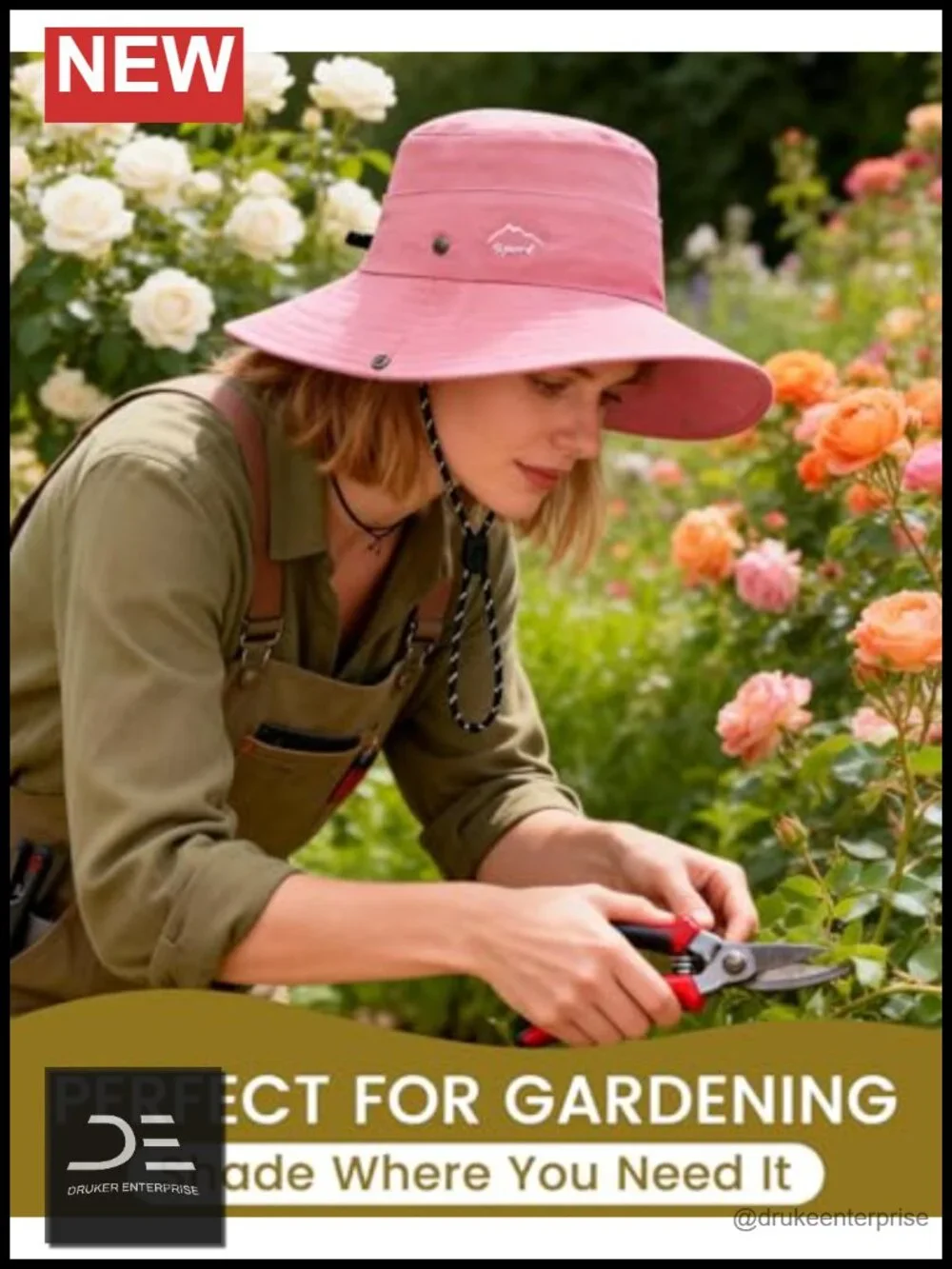 UPF 50+ Wide Brim Bucket Hat, 2-in-1 Detachable Top, Foldable for Sun Protection